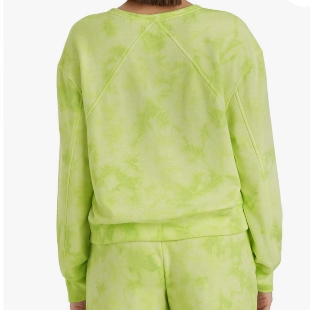 NWT MEMBERS MARK Lim Green Long Sleeve Crewneck Tie Dye Sweatshirt Size Large - Picture 2 of 3
